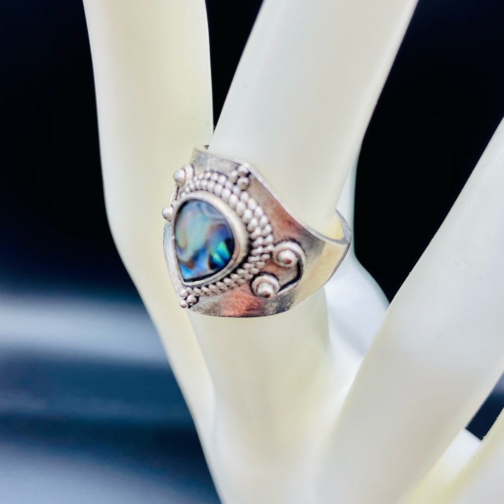 MOONSTONE LABORADITE RING - Picture 9 of 9